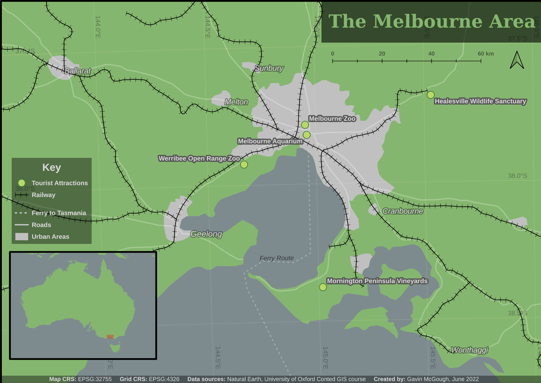 a map of Melbourne