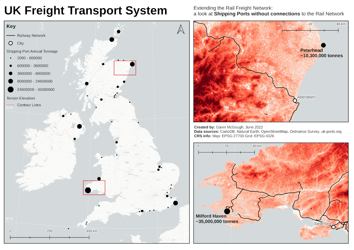 UK Freight Transport System - shipping ports without rail connections